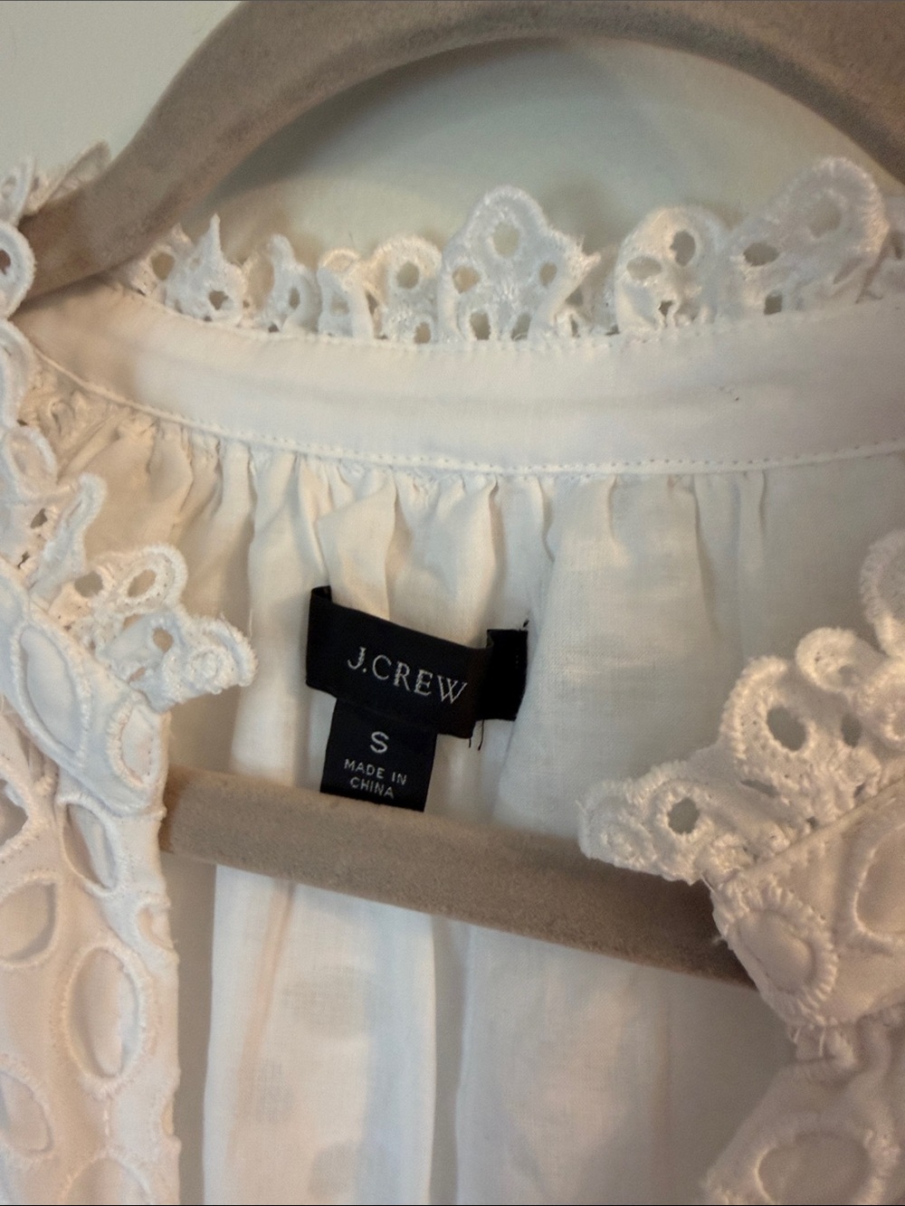 J.Crew tiered popover dress in embroidered eyelet small - Picture 3 of 5